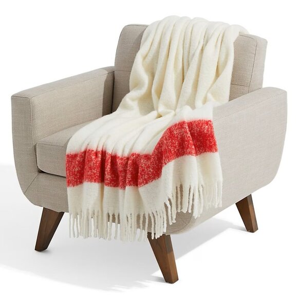 Snow White Fuzzy All-Season Throw - Picture 2 of 3
